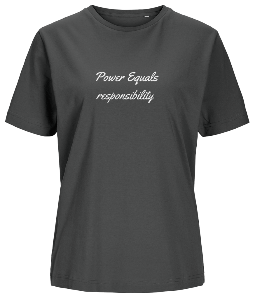 Women’s T-shirt “Power Equals responsibility”