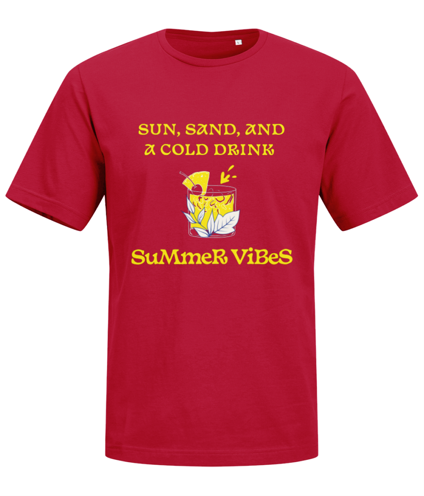Men’s T-Shirt “SUN, SAND AND COLD DRINK”