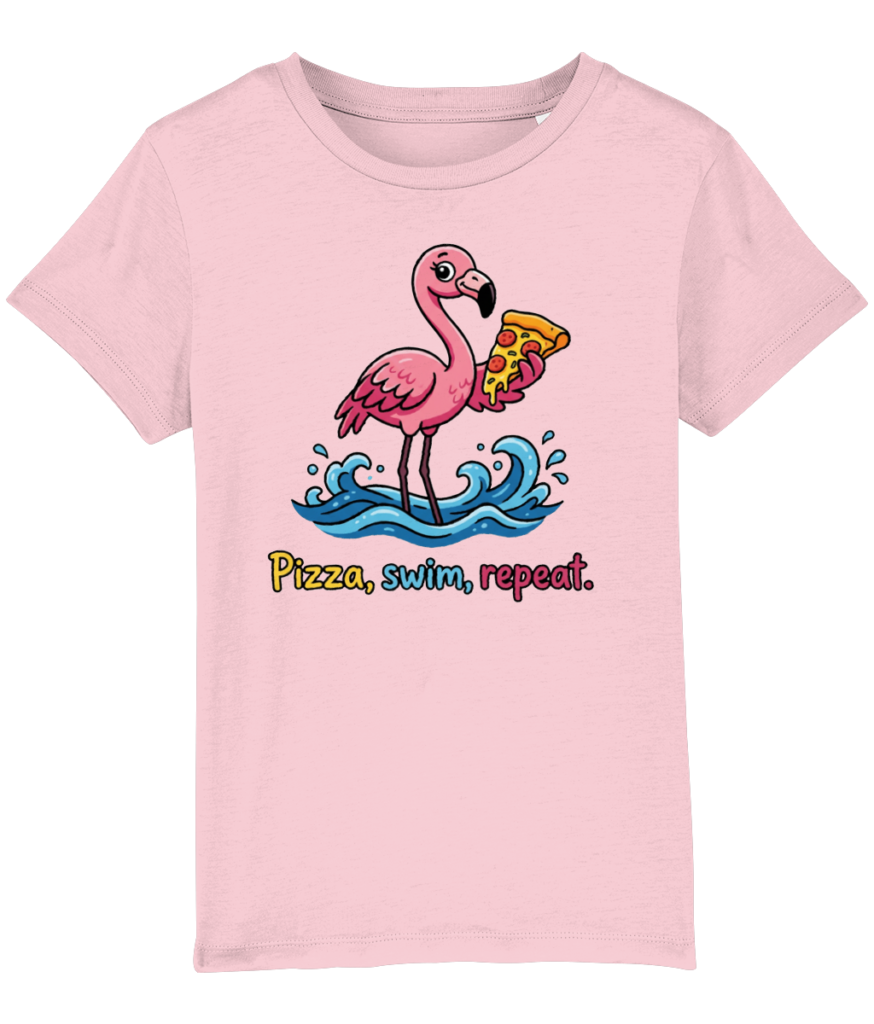 Kids’ T-shirts ” Pizza, swim, repeat”