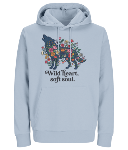 Women ' Hoodie "Wild heart soft soul"