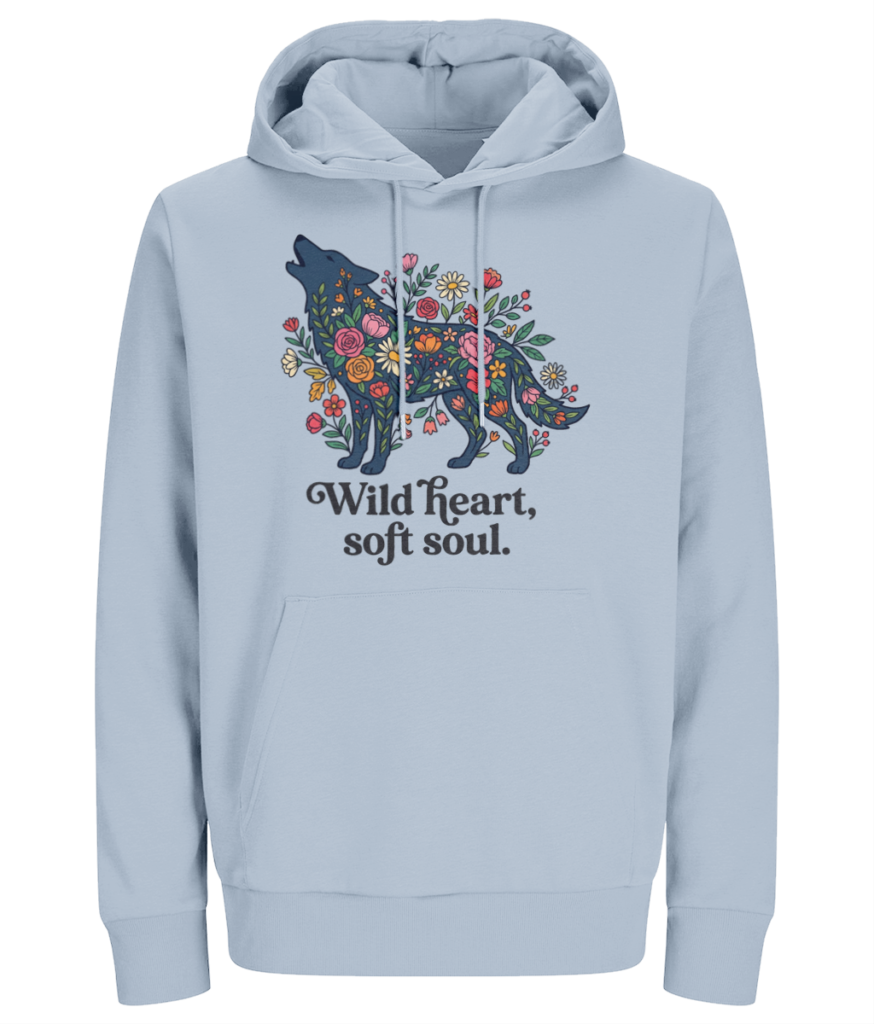 Women ' Hoodie "Wild heart soft soul"