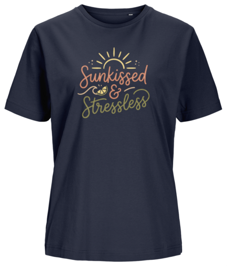 Women’s T-shirt “Sunkissed and stressless”