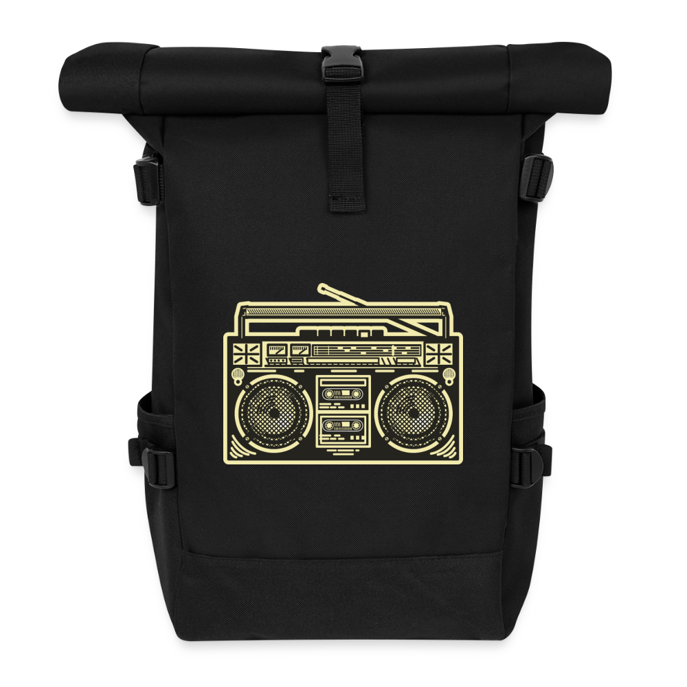 Roll Top Backpack "Ghetto blaster"