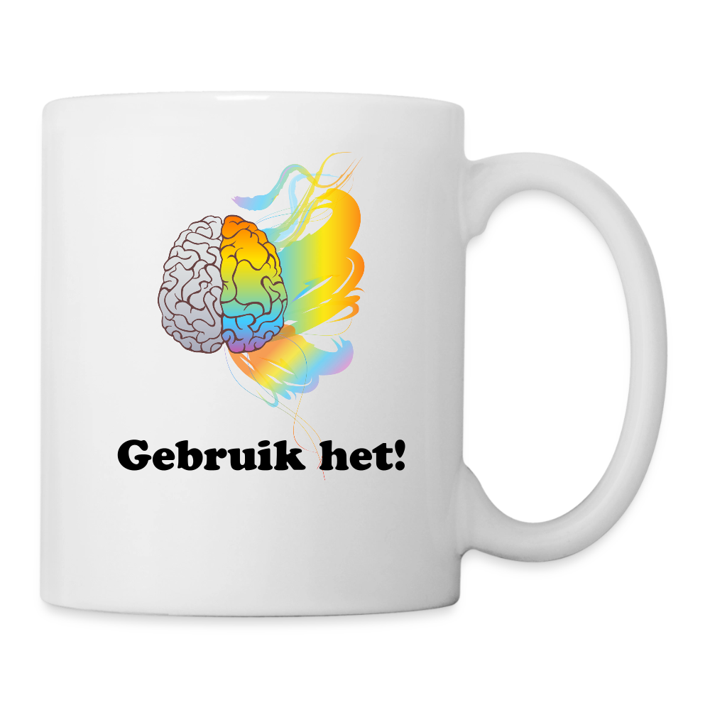 Mug "gebruik je hersenen"