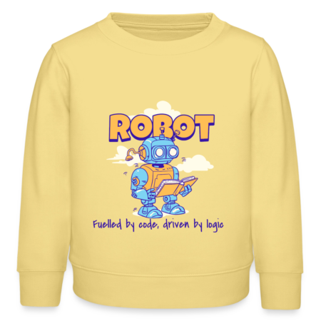 Kids Organic Sweatshirt "Fuelled by code, driven by logic"