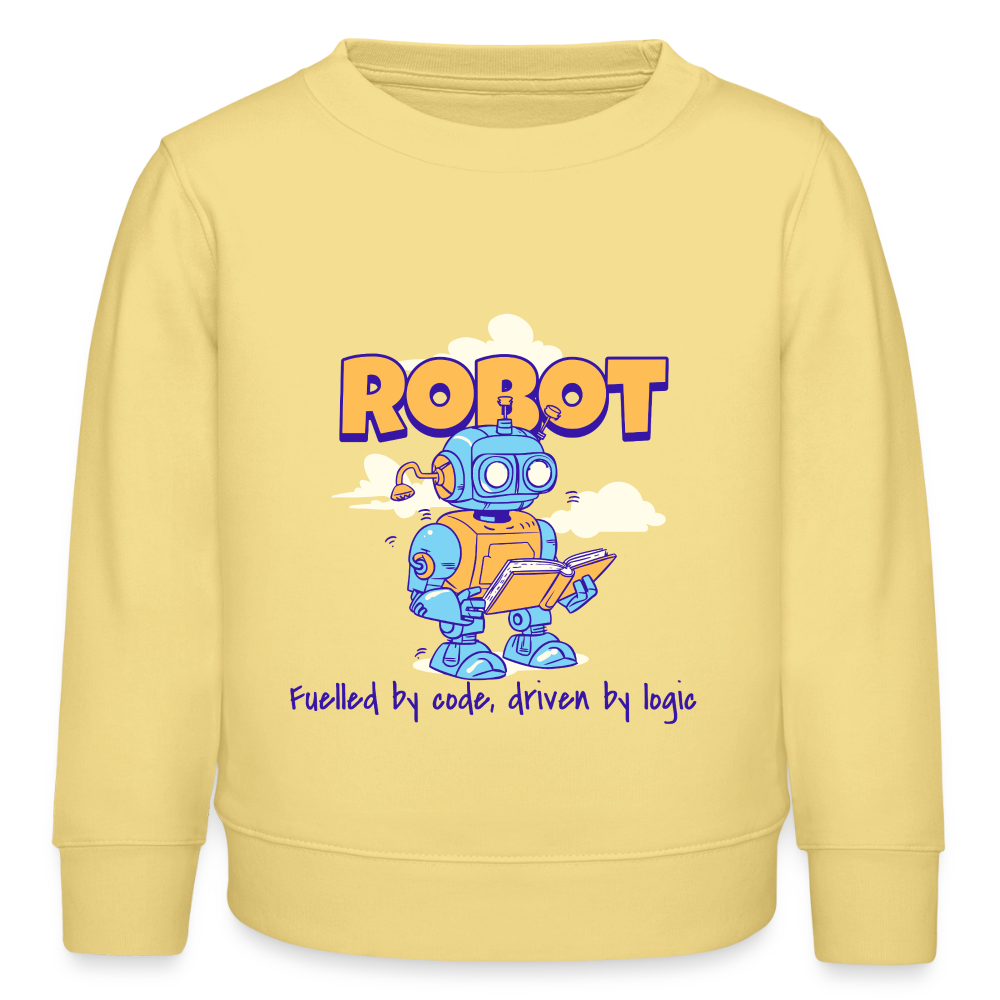 Kids Organic Sweatshirt "Fuelled by code, driven by logic"
