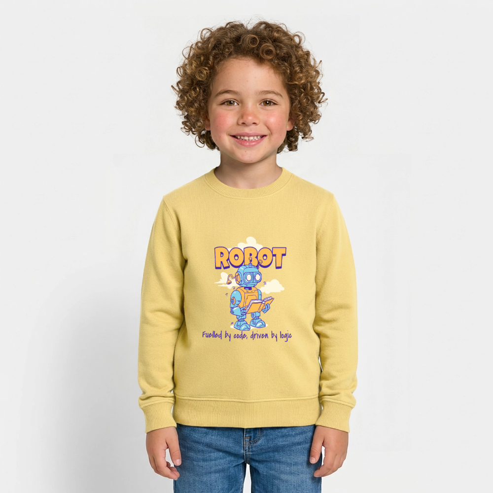 Kids Organic Sweatshirt "Fuelled by code, driven by logic" - Image 2