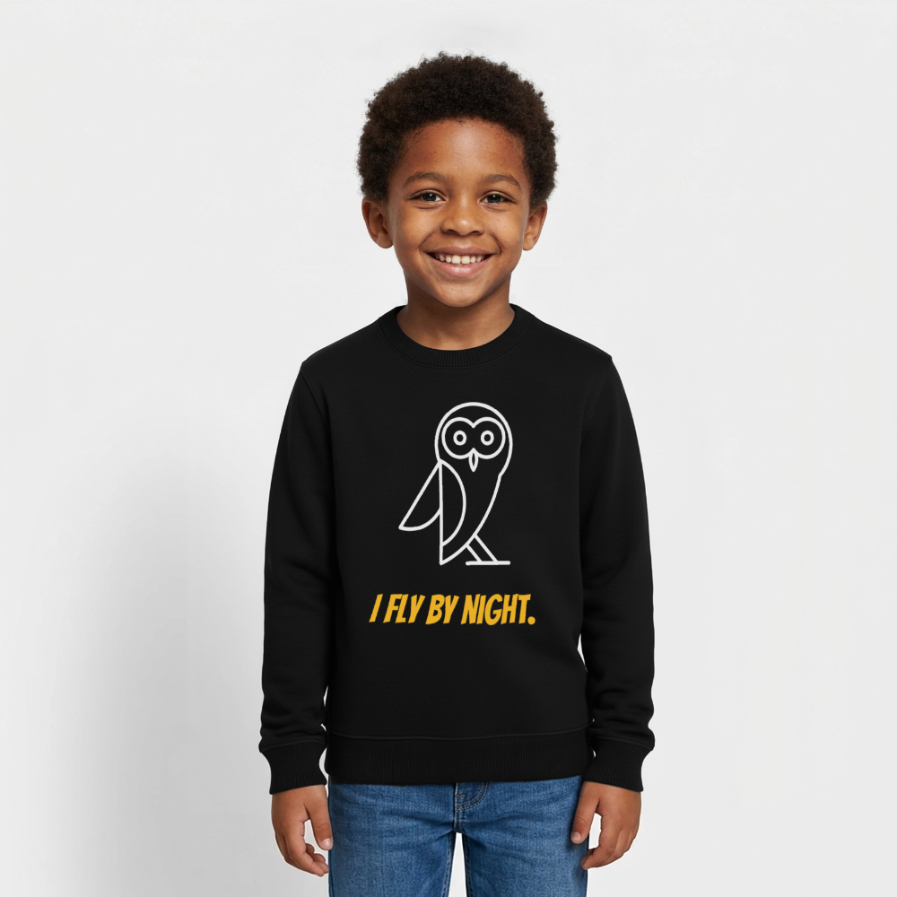 Kids Organic Sweatshirt "I fly by night" - Image 2